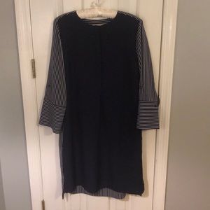 💋LOFT navy and white dress, 3/4 sleeves, M